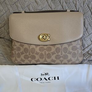 Coach Cassie Taupe Signature Shoulder/crossbody Bag